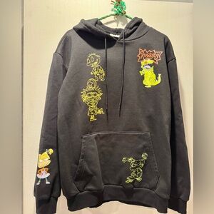 Nickelodeon Rugrats Black Hoodie with Yellow Accents